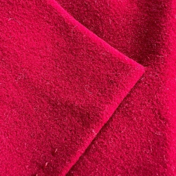 Vintage Pendleton Red Wool Cashmere Coat Jacket Midi Long Womens Size 8 - Picture 3 of 9